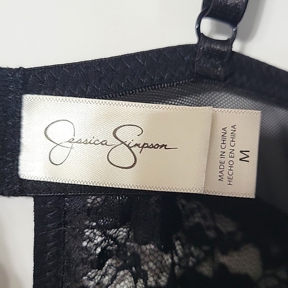 *4 for $10* Jessica Simpson sheer lace and Ruffle Babydoll Black Size M - Picture 8 of 13